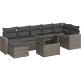 Maison Chic Seti vrtnega pohištva - Vrtna garnitura - Vrtni pohištvo set 8-delna z blazinami siv poli ratan, (21798634) | Shoptok.si