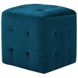  Tabure 2 kom plavi 30 x 30 x 30 cm od baršunaste tkanine | shoptok.hr