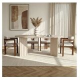Hanah home Set Trpezarijski sto i 4 stolice Meridia 4 Travertine Walnut White Cene