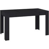  Blagovaonski stol crni 140 x 74,5 x 76 cm od iverice | shoptok.hr