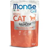 Monge cat Grill Kitten Losos 85 g | Shoptok.si