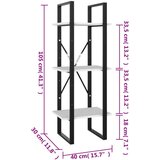vidaXL ormarić za knjige s 3 razine bijeli 40 x 30 x 105 cm borovina | shoptok.hr