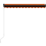  Ročno zložljiva tenda LED 350x250 cm oranžna in rjava | Shoptok.si