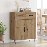 vidaXL Strani šal Umetni hrast 69,5 x 34 x 90 cm Konstruiran les | Shoptok.si