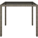 vidaXL vrtnarska jedilna miza siva 90x90x75 cm poli ratan | Shoptok.si