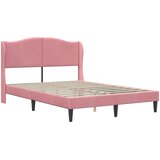  Krevetna konstrukcija Ružičasta 140 x 190 cm Baršun | shoptok.hr