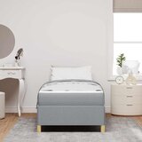  Krevetna konstrukcija Svijetlo siva 90 x 200 cm tkanina | shoptok.hr