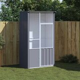 vidaXL Ptičja kletka antracit 115x78x200 cm pocinkano jeklo | Shoptok.si