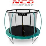 Neo-Sport profilirani vrtni trampolin 312 cm (10 ft) s unutarnjom mrežom, tirkizni | shoptok.hr