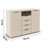Premium Living Komoda Sajo, Barva Šampanjca, Barva Hrasta | Shoptok.si