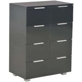 vidaXL Komoda visok sijaj črna 60x35x80 cm iverna plošča | Shoptok.si
