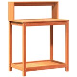 Furnova Miza za sajenje s policami rjava 82,5x50x109,5 cm borovina, (21921241) | Shoptok.si
