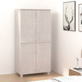 vidaXL garderobna omara hamar bela 89x50x180 cm trdna borovina | Shoptok.si