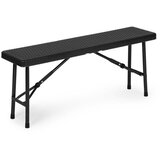  Vrtni set miza + 2 klopi, 120 cm, Črna | Shoptok.si