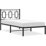 Metalni okvir za krevet s uzglavljem crni 90x200 cm | shoptok.hr