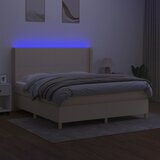  box spring s madracem LED krem 160x200 cm od tkanine | shoptok.hr