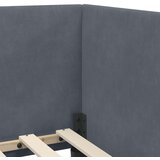  Kutni okvir kreveta Tamno siva 100 cm x 200 cm Baršun | shoptok.hr