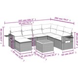 vidaXL 8-dijelni set vrtnih sofa od poliratana s jastucima bež | shoptok.hr