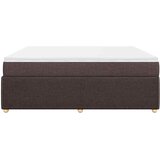  Krevet s oprugama i madracem tamnosmeđi 200x200 cm od tkanine | shoptok.hr