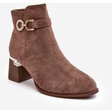 Kesi Fashionable Women's Brown Suede Ankle Boots Nola | shoptok.hr