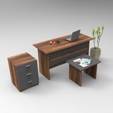 Hanah home Vo9-Ba WalnutAnthracite Office Furniture Set cene