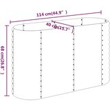  Povišena vrtna gredica od pocinčanog čelika 114 x 40 x 68 cm antracit | shoptok.hr