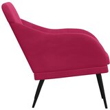  Fotelja crvena boja vina 63 x 76 x 80 cm baršunasta | shoptok.hr