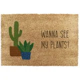 Artsy Doormats Otirač od kokosovih vlakana 40x60 cm Wanna See My Plants –