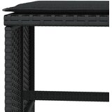  Vrtni stolci s jastucima 4 kom crni 40x40x35 cm od poliratana | Eponuda.com