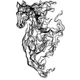 WALLXPERT Zidna dekoracija Cavallo-1, 41 x 66 cm, Crna | Eponuda.ba