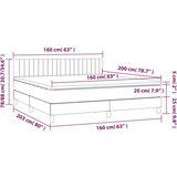  Box spring postelja z vzmetnico LED sv. siva 160x200 cm blago, (20930629) | Shoptok.si