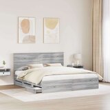  Okvir za krevet Siva Sonoma 180 x 200 cm Inženjersko Drvo - Sivi hrast sonoma 180 x 200 cm | shoptok.hr