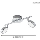 Eglo salto spot/2, led, 2x5,4w, 2x640lm, hrom RN3MJX6 | Eponuda.com