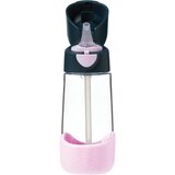 b.box Bottle with Straw steklenička s slamico Indigo Pink 450 ml | Shoptok.si