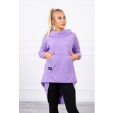 Kesi Long back sweatshirt with hood dark purple | Shoptok.si