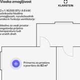 Klarstein Grandbreeze mobilni klima uređaj | 16000 BTU | 40 cm | 82 m² | Energetski razred A | shoptok.hr