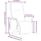  Naslonjač od umjetne kože s osloncem za noge boja cappuccina | shoptok.hr