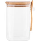 Altom design Borosilikatni Kvadratni Spremnik 1000ml s Bambusovim Poklopcem i Žlicom | shoptok.hr