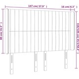  Uzglavlje s ušima tamnozeleno 147x16x118/128 cm baršunasto | Eponuda.com