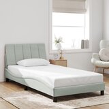  Okvir kreveta s LED-om bez madraca Hanko svjetlosivi 100x200 cm baršunasti | shoptok.hr