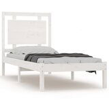  The Living Store Posteljni okvir bel iz trdnega lesa 75x190 cm - Posteljni Okvir, (21524616) | Shoptok.si
