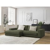 Bobochic Paris Zelena kotna sedežna garnitura iz rebrastega žameta (levi kot/z ležalnikom) Leonard – | Shoptok.si