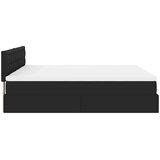 vidaXL Otomanski okvir kreveta s madracima crni 180x200cm umjetna koža | shoptok.hr