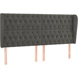 Maison Chic vzglavna omarica - nočna omarica - posteljna omarica z ušesi temno sivo 203x23x118/128 cm žamet, (21710592) Cene