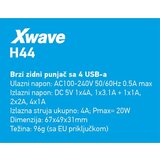 X Wave H44 4xUSB 5V/4A, zidni, Black punjac za mobilni telefon Cene