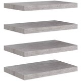 Maison Chic 4 kosi Stenske Police - Viseče police betonsko sive 50x23x3,8 cm MDF, (21758710) Cene