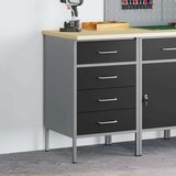  Radni stol Crna i Siva 50 x 55 x 85 cm Inženjerska drva i čelik | shoptok.hr
