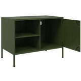 vidaXL TV omarica 2 kosa olivno zelena 68x39x50,5 cm jeklo | Shoptok.si