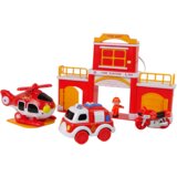  Set vatrogasne postaje sa helikopterom i autićem - crveni | shoptok.hr