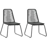  3-dijelni vrtni blagovaonski set od PVC ratana crni Crna Dužina stola 79 cm | shoptok.hr